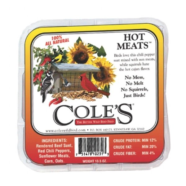 Coles Wild Bird Products Co Coles Wild Bird Products Co COLESGCHMSU Hot Meats Suet Cake COLESGCHMSU